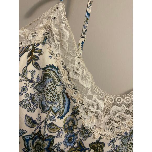 NWT Intimissimi top cami in satin & stretch lace w/paisley and floral print L - Picture 6 of 10